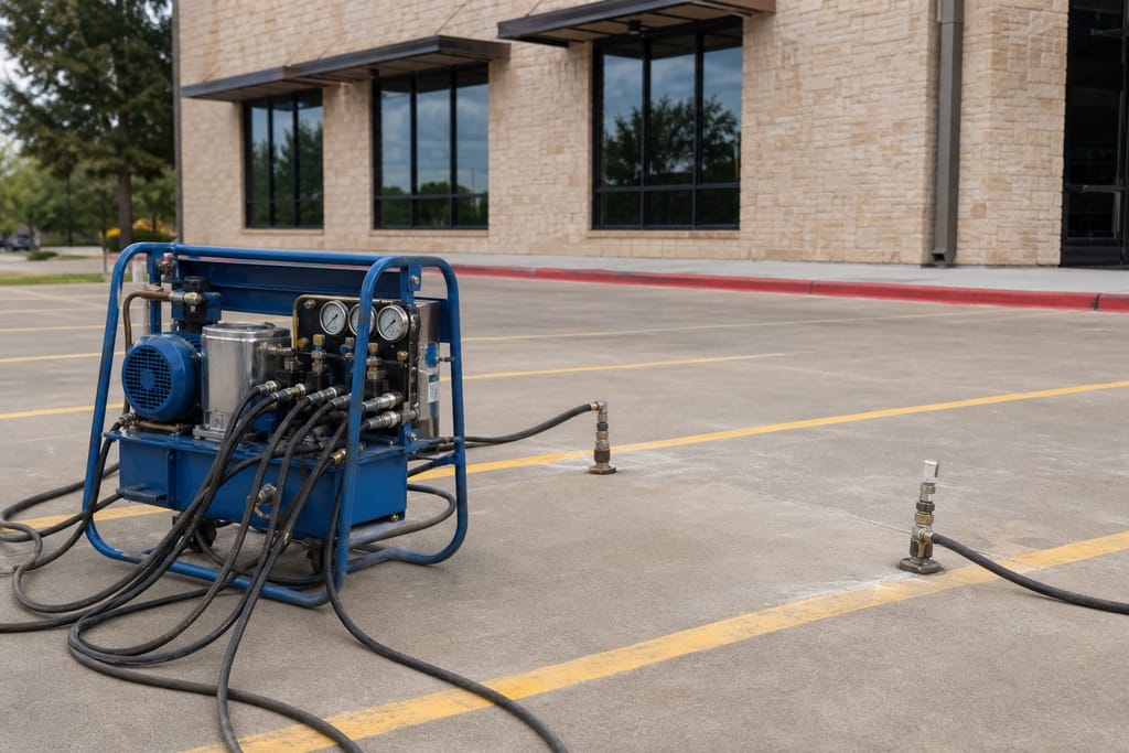 Industrial hydraulic pump equipment photo